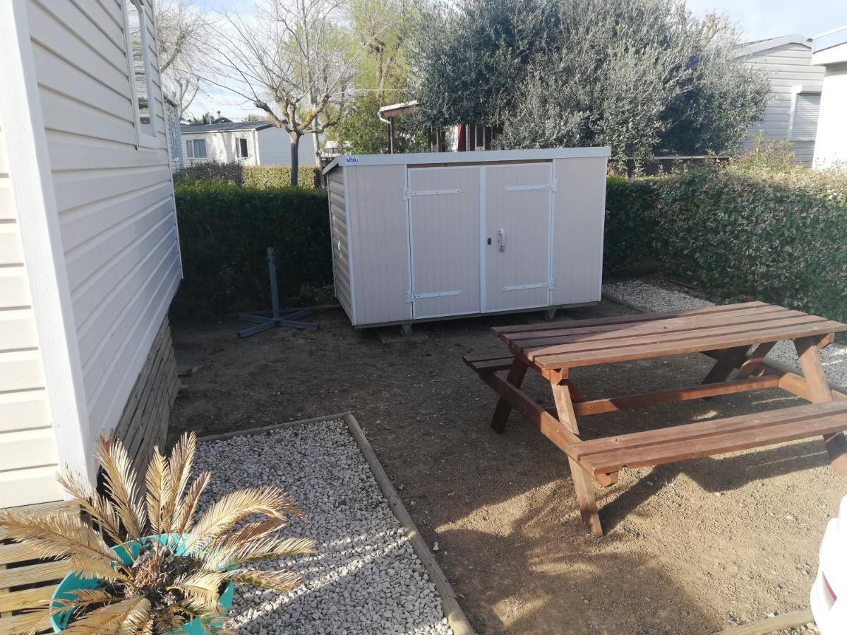 Grand Mobil Home 3Chbr 2Sdb Camping La Carabasse Vias Kültér fotó