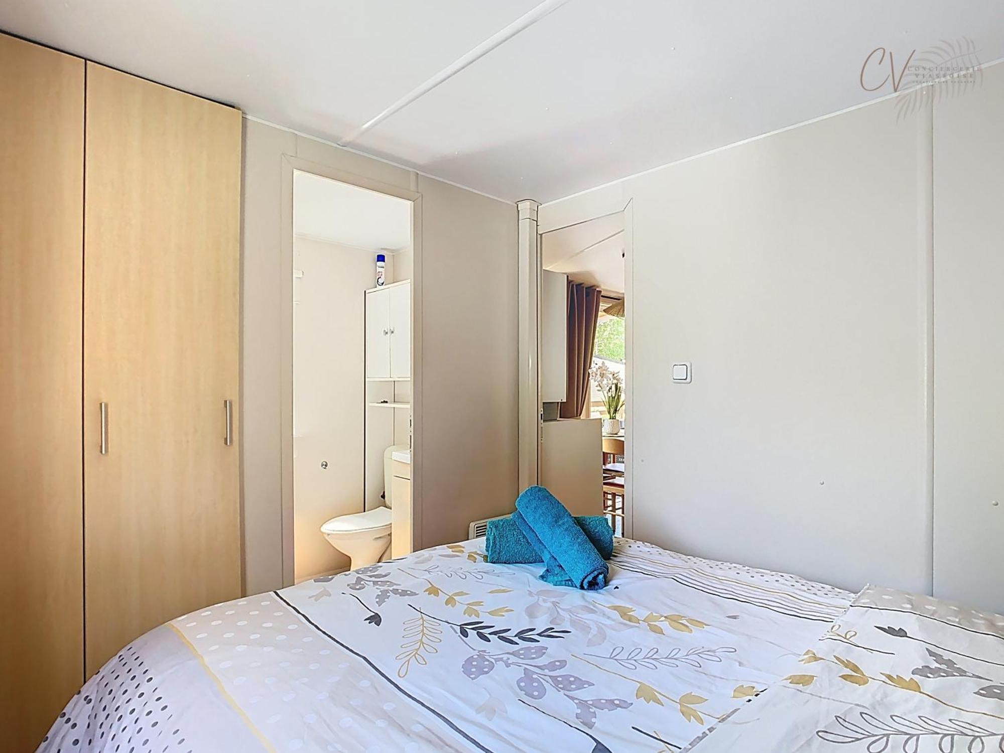 Grand Mobil Home 3Chbr 2Sdb Camping La Carabasse Vias Kültér fotó