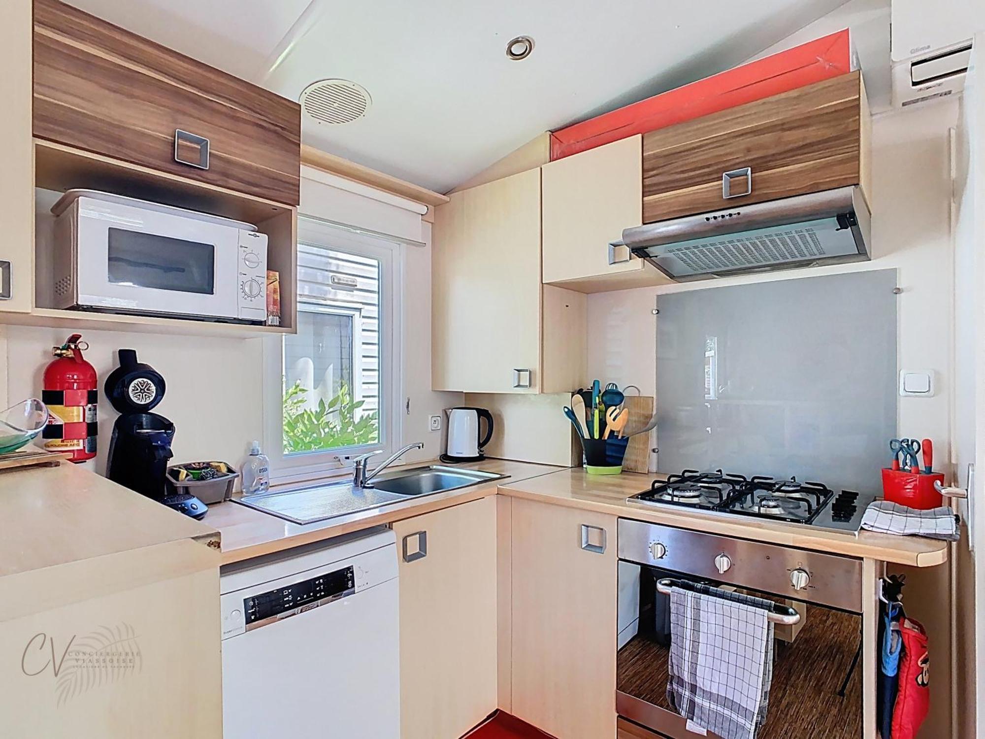 Grand Mobil Home 3Chbr 2Sdb Camping La Carabasse Vias Kültér fotó