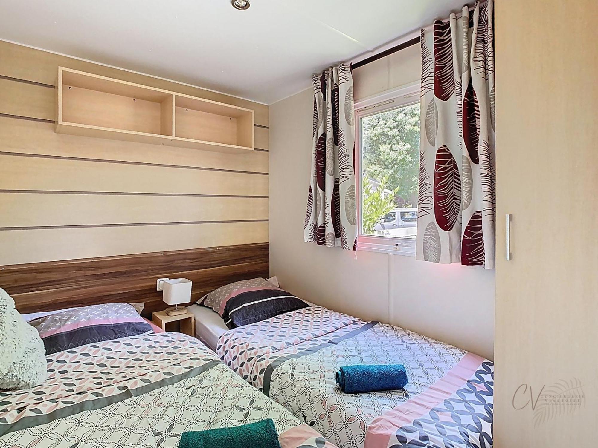 Grand Mobil Home 3Chbr 2Sdb Camping La Carabasse Vias Kültér fotó